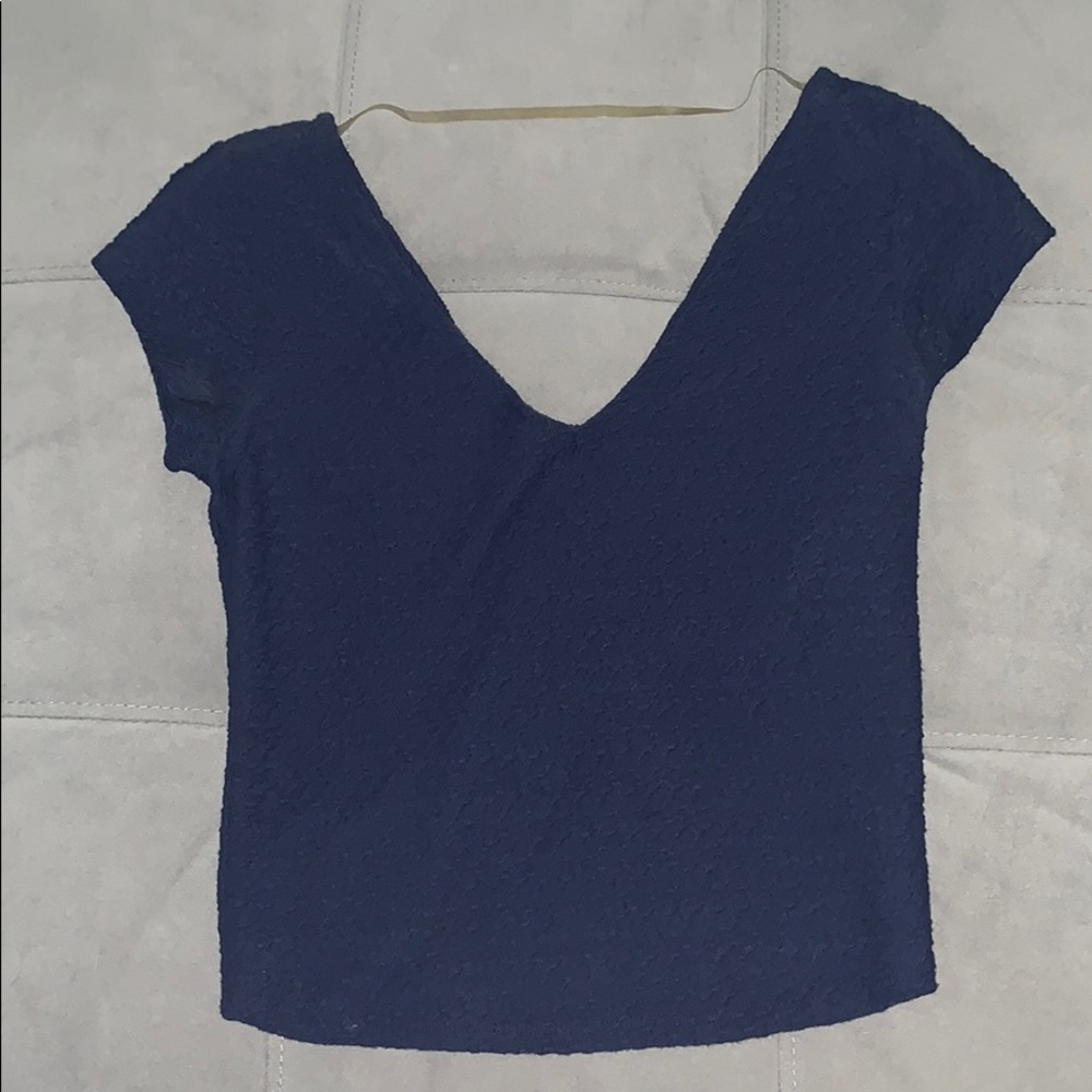 Navy blue crop top